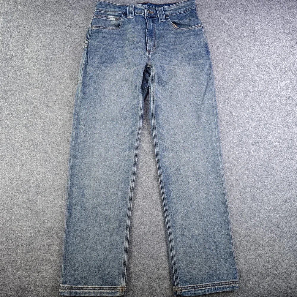 Duluth Ballroom Double Flex Jeans Mens 30x30 Blue Light Wash Denim Stretch